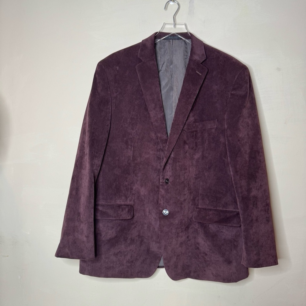 Calvin Klein Corduroy Blazer Men’s Brown Two Button Suit Jacket Sport Coat 44R